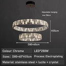 Axyaa Snowflake Print LED Pendant Light: Modern Luxury Crystal Lamp for Living & Dining Room