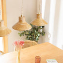 Axyaa Wooden LED Pendant Lights for Kitchen Dining Room Interior - Wabi Sabi Hanglamp
