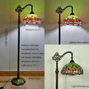 Axyaa Tiffany Stained Glass Floor Lamp - Retro American Design