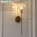 Axyaa Floral Glass Wall Sconce: LED Bedroom/Living Room Lamp