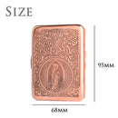 Pink Gold Pixiu Cigarette Case by Axya: Hand-Carved, Pressure-Resistant, Men's Gift Essentials
