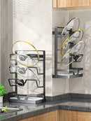 Axyaa Pot Lid Holder & Cutting Board Organizer Shelf