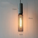 Axyaa Industrial Pendant Light Cement Metal Shade LED Hanging Lamp