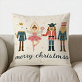 Axyaa Nutcracker & Fairy Pillow Cover for Sofa, Bedroom, Car - Festive Home Decor