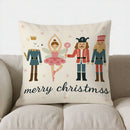 Axyaa Nutcracker & Fairy Pillow Cover for Sofa, Bedroom, Car - Festive Home Decor