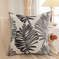 Axyaa Leaf Jacquard Couch Pillow Cover