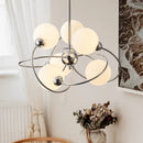 Axyaa Chrome LED Pendant Lights - Minimalist Design for Home Living Room