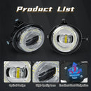 Axyaa Car Fog Lamps LED Angel Eyes Halogen Headlight for Mazda Models 2004-2017