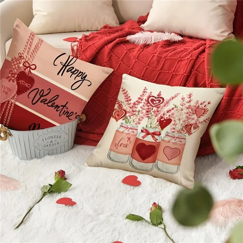 Axyaa Love Balloon Bear Decorative Pillowcase for Home Sofa Cover
