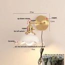 Axyaa Nordic Modern Ceramic Wood Wall Light Sconce adjust Study Bar Aisle Bedroom Lamp