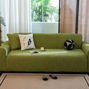 Axyaa Elastic Bubble Cloth Sofa Cover | Full Wrap | Modern Cream Series