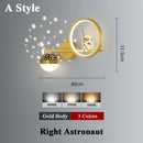 Axyaa Star Astronaut Projector Wall Light: Kids Bedroom Indoor Lighting
