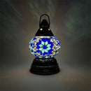 Axyaa Mini Turkish Mosaic Lanterns: Battery Warm Light, Rechargeable LED Camp Lamp