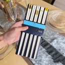 Axyaa Alloy Non Slip Sushi Chopsticks Set, 5Pairs Reusable Chinese Tableware