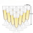 Axyaa Champagne Flutes: Disposable Clear Plastic Wine Glasses for Weddings & Parties