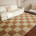 Axyaa Plaid Carpet Retro Rugs Fluffy Soft Lounge Plush Mat Home Large Area Thicken Rug