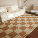 Axyaa Plaid Carpet Retro Rugs Fluffy Soft Lounge Plush Mat Home Large Area Thicken Rug