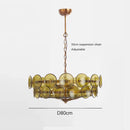 Axyaa Retro Glass Pendant Light for Designer Restaurant, Postmodern Luxury Lighting