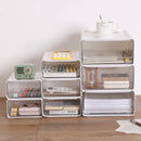 Axyaa Clear Drawer Office Storage Box Set for Organizing A4 Files & Office Supplies