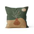 Axyaa Nordic Style Green Linen Pillowcase 45x45cm Modern Decorative Cushion Cover