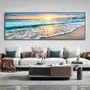Axyaa Beach Sunset Canvas Wall Art for Aesthetic Living Room Decor