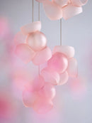 Axyaa Glass Design Chandelier Ceiling Light in Black White Pink