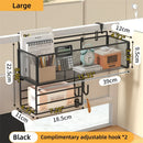 Axyaa Double Basket Mail Organizer with Key Hooks for Entryway/Home/Office