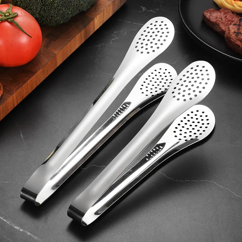 Axyaa Stainless Steel Kitchen Tongs - Nonstick Cooking Tool Clamp