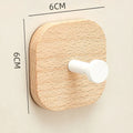 Axyaa Wood Hook Hanging Storage Rack for Bathroom Kitchen Bedroom Coat Towel Key