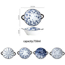 Axya 750ml Ceramic Soup Noodle Bowl with Handle, Heat Resistant Tableware