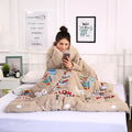 Axyaa Cozy Sleeved Quilted Pillow Blanket: Fashionable & Comfortable Dual-Purpose Bedding