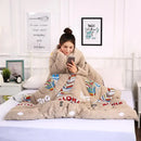 Axyaa Cozy Sleeved Quilted Pillow Blanket: Fashionable & Comfortable Dual-Purpose Bedding