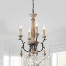 Axyaa Vintage Wood Carving Chandelier for Living Room Bedroom Study Dining Area