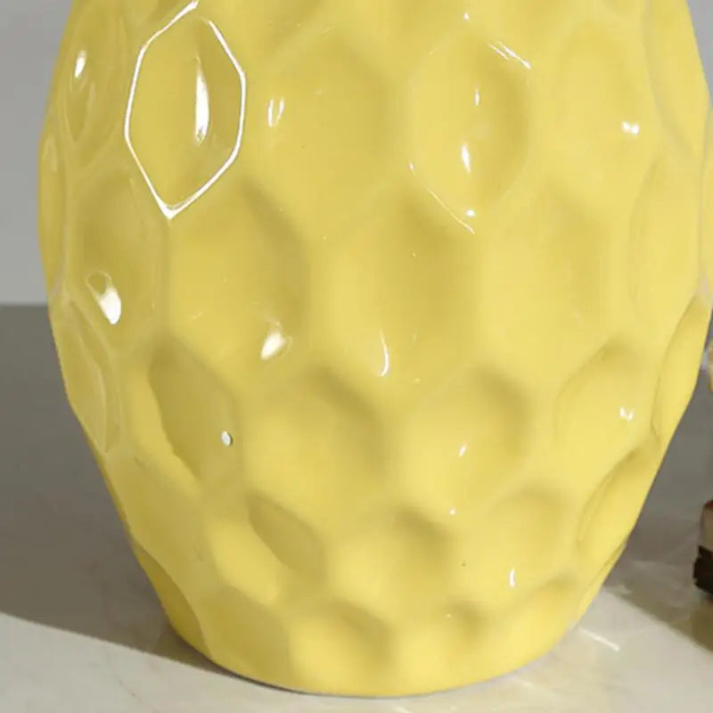 Axyaa White Ceramic Table Lamp with Remote Control and Fabric Shade