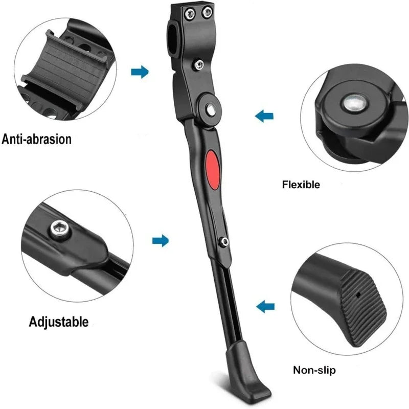Axyaa Aluminum Adjustable Bike Kickstand for 22"-27" Bicycle