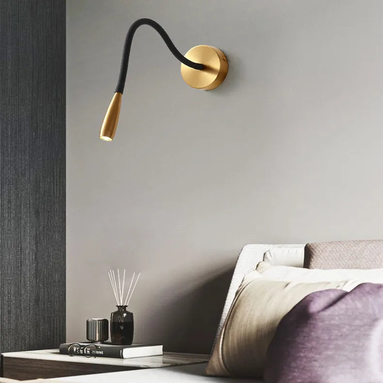 Axyaa Bronze Wall Lamp with Adjustable Arm - Nordic Style Decor Light for Bedroom & Study