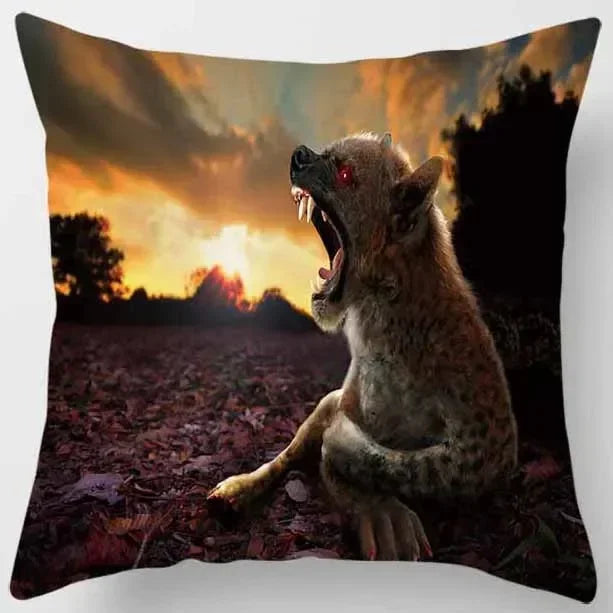 Axyaa African Lion Digital Print Pillowcase Decorative Cover