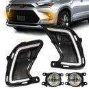 Axyaa LED Daytime Running Fog Lights Headlights Turn Signal for Toyota Grand Highlander 2024-2025