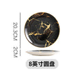 Axyaa Marble Plate Set for Western Cuisine Dining and Events