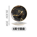 Axyaa Marble Plate Set for Western Cuisine Dining and Events