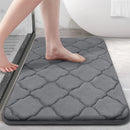 Luxury Memory Foam Bath Mat by Axyaa: Super Absorbent, Soft Coral Velvet, Non-Slip Rug