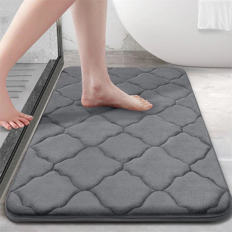 Axyaa Memory Foam Bath Mat Ultra Soft Non-Slip Water Absorbent Shower Rug