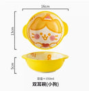 Axyaa Ceramic Double Ear Children's Rice Bowl - Microwave Safe & Cute Design