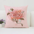 Axyaa Rose Print Pillow Cover - Romantic Home Decor & Gift