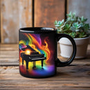 Axyaa Music Themed Ceramic Mug with Piano & Violin Picture - Perfect Birthday Gift
