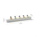 Axyaa White Ceramic Long Strip Plate Square Dessert Sushi Snack Molecular Cuisine Specialty Tableware