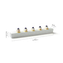 Axyaa White Ceramic Long Strip Plate Square Dessert Sushi Snack Molecular Cuisine Specialty Tableware