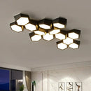 Axyaa Hexagon LED Ceiling Light Smart Control Dimmable Chandelier