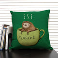 Axyaa Cartoon Animal Print 45x45cm Linen Cushion Cover - Sofa, Car, Chair Pillow Case