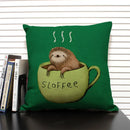 Axyaa Cartoon Animal Print 45x45cm Linen Cushion Cover - Sofa, Car, Chair Pillow Case